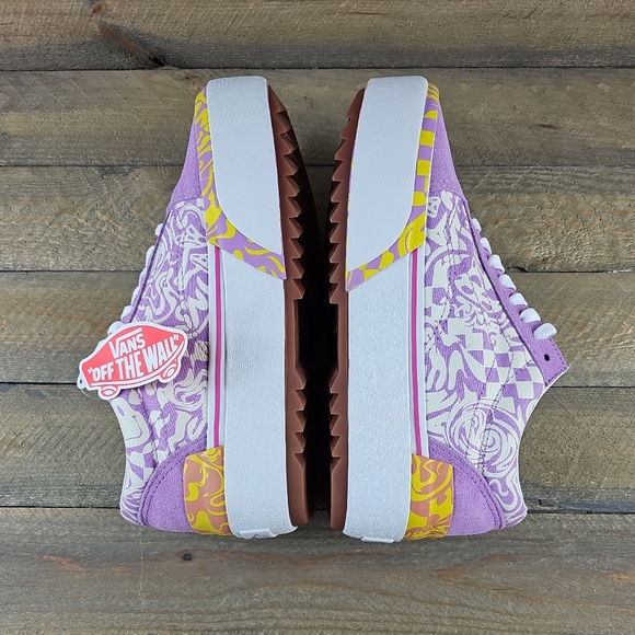 Vans Old Skool Stacked Wavy Days Platform Women's Shoes Suede & Canvas - Picture 8 of 10